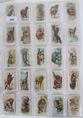Lot 209 - Cigarette cards - W D & H O Wills Ltd. Wild Animals of the World (Green Scroll Back) 1900.