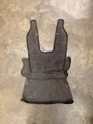 Lot 2392 - Reproduction chain mail armour / vest with leather backing