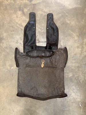 Lot 2392 - Reproduction chain mail armour / vest with leather backing