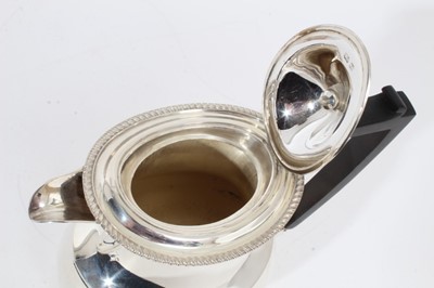 Lot 391 - Silver hot water jug