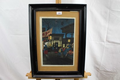 Lot 1200 - *Elizabeth Keith, woodcut - Night Scene, Peking
