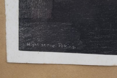 Lot 1200 - *Elizabeth Keith, woodcut - Night Scene, Peking