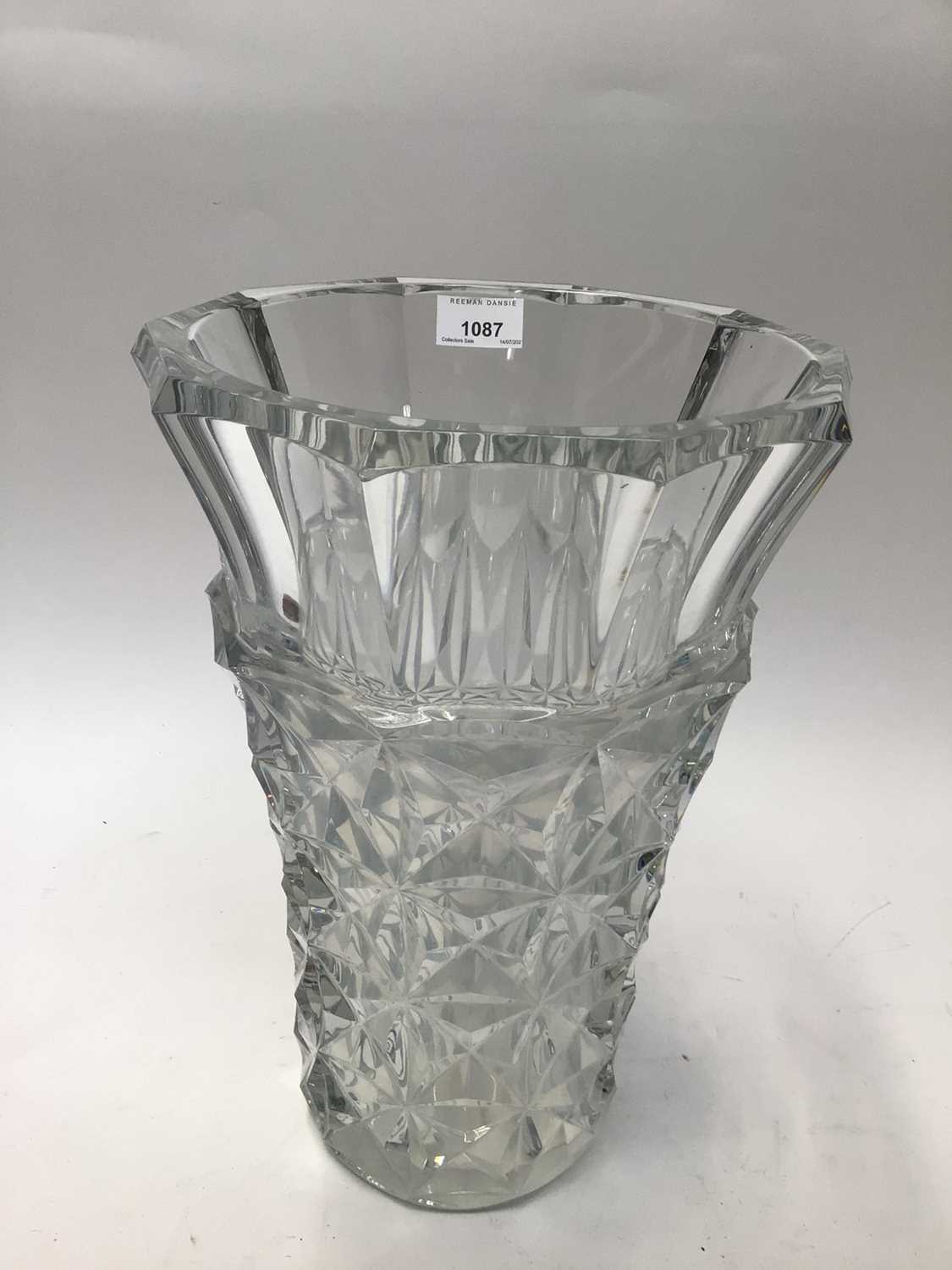 Lot 1087 - Very large French Baccarat glass vase