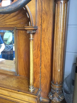 Lot 137 - Impressive late 19th / early 20th century walnut mirror backed sideboard
