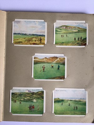 Lot 223 - Cigarette cards album (ship in) Players 1939 Golf set, Wills 1924 Golfing set, Cope 1936 The Game of Poker set VG