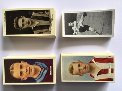 Lot 226 - Cigarette cards, selection of football sets Carreras 1935 Famous Footballers (48), Stephen Mitchell 1934 Scottish Footballers (50), Carreras 1936 Popular Footballers (48), Adolph (Subuteo) 1954 Fam...