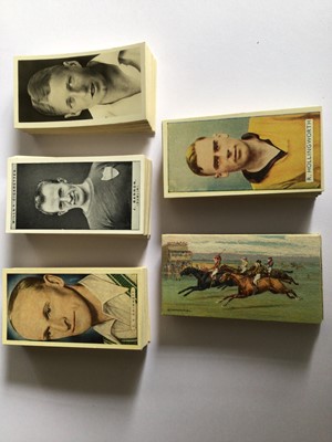 Lot 227 - Cigarette cards a selection of Sporting Sets incl Carreras 1935 Famous Footballers (48), Wills 1927 Huslers (50), Major Drapkin 1928, Ardath 1935 Sports Champions (50), Carreras 1927 Races-Historic...