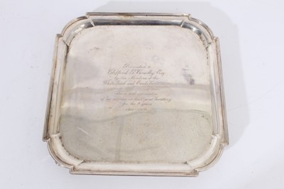 Lot 382 - Shaped square silver salver