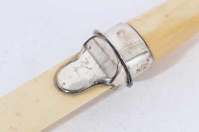 Lot 383 - Silver mounted ivory page turner