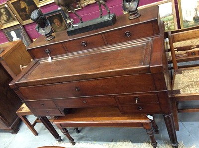 Lot 1496 - 19th century Continental mahogany desk