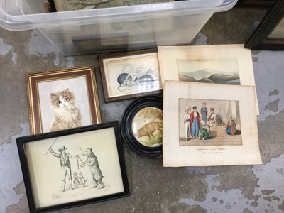 Lot 99 - Two boxes of assorted prints and pictures (qty)