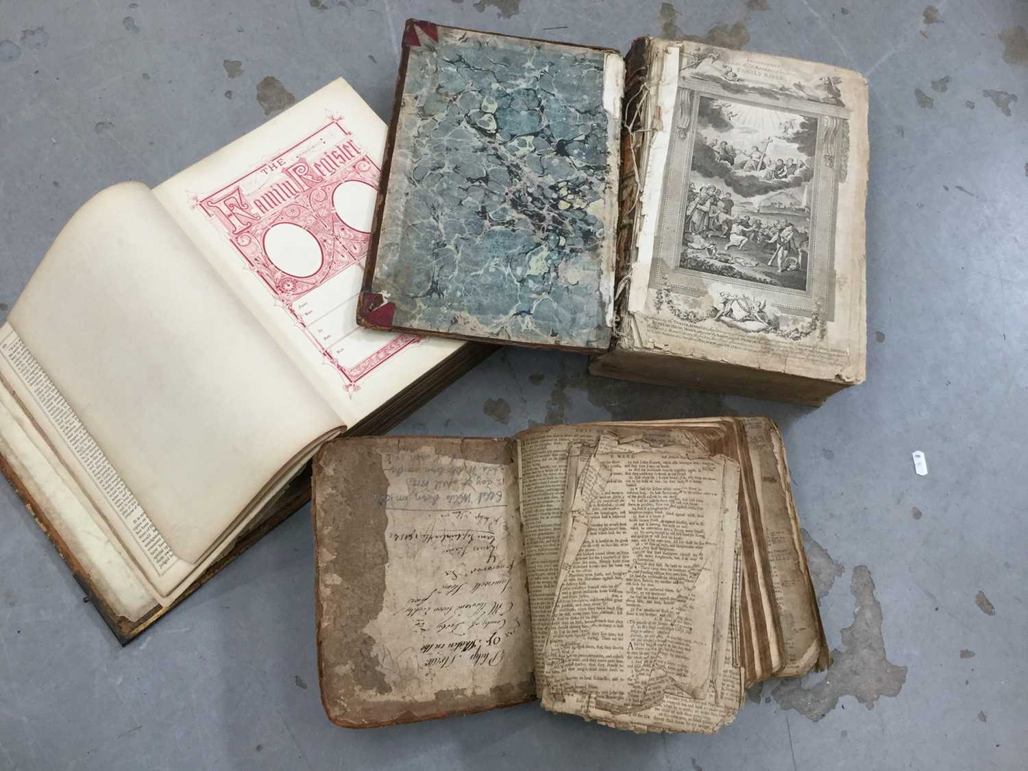 Lot 94 - Three antique bibles