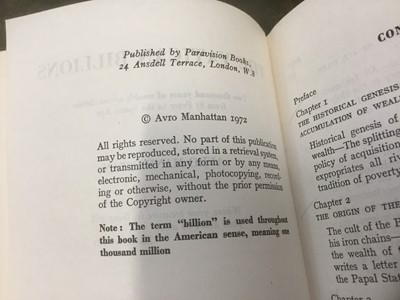 Lot 24 - Three First Edition books by Avro Manhattan (3)