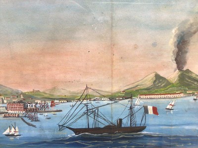 Lot 307 - 19th century Italian School, study of the Bay of Naples