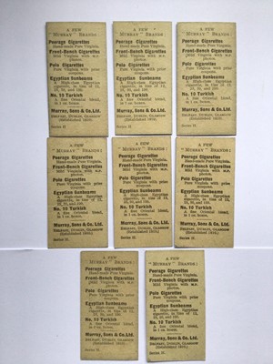 Lot 253 - Cigarette cards Murrays type cards, Footballers - Berry, Liverpool (x2) McCracken Newcastle Utd, Thompson Liverpool plus Cricketers - Brearley Lancashire, Douglas Essex, Hutchings Kent, Vine Sussex...