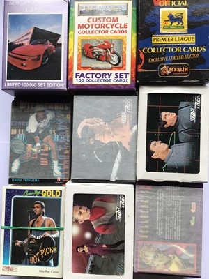 Lot 242 - Trade cards selection of modern sets to include Star Trek, Dr Who, The Crow, Premier League, 007, Custom Motorcycle & others (qty)