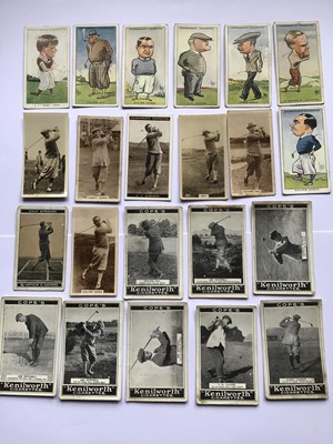 Lot 238 - Cigarette cards Golfing odds including Copes Golf Strokes (20), Churchmans Men of the Moment in Sport No. 27 Booby Jones and others, mixed condition