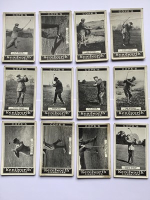 Lot 238 - Cigarette cards Golfing odds including Copes Golf Strokes (20), Churchmans Men of the Moment in Sport No. 27 Booby Jones and others, mixed condition