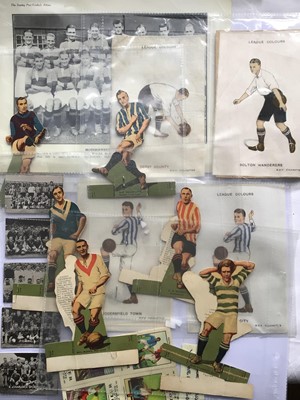 Lot 245 - Cigarette cards selection of football cards sets and part sets, type cards etc.  Condition is mixed but includes, Carreras Famous Footballers (48), Dickson Order 1960 (50), World Cup Soccer All Sta...