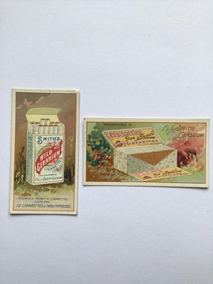 Lot 249 - Smiths advertisement cards 1897, two fine examples wild geranium and pen & pencil (2)