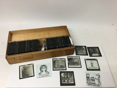 Lot 2316 - Box of ancient Egypt Egyptology glass lantern slides c1925