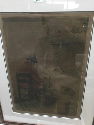 Lot 96 - Isidore Opsomer (1878-1961) etching of an interior scene, signed and inscribed, plate 52 x 37cm, frames