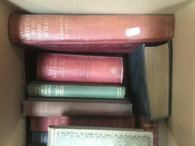Lot 260 - Three boxes of assorted books, 19th leather bound and others
