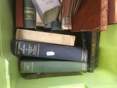 Lot 260 - Three boxes of assorted books, 19th leather bound and others