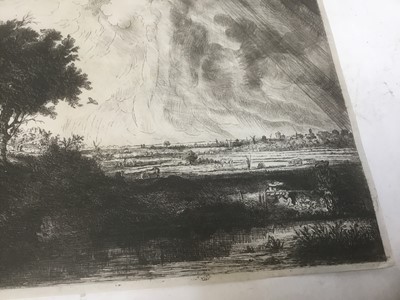 Lot 112 - After Rembrandt Harmenszoon van Rijn (1606-1669) etching 'The Three Trees'