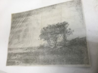 Lot 112 - After Rembrandt Harmenszoon van Rijn (1606-1669) etching 'The Three Trees'