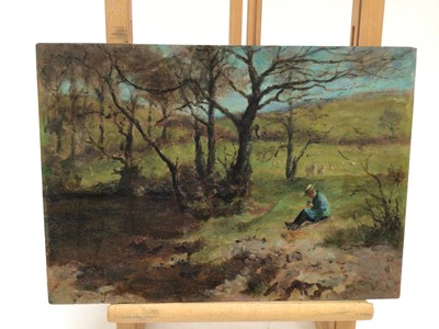 Lot 151 - Lawrence Carrington Grubbe  (late 19th / early 20th century) Spring in Wales title and name in pencil to back