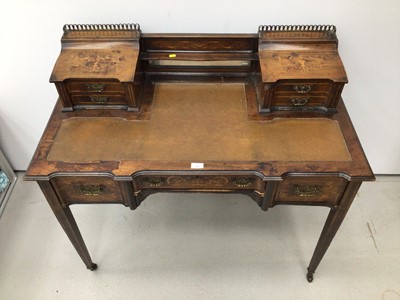 Lot 47 - Edwardian rosewood amd inlaid desk by James Schoolbred and Co
