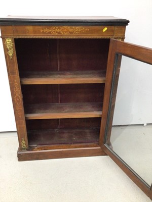 Lot 983 - Victorian walnut and inlaid pier cabinet