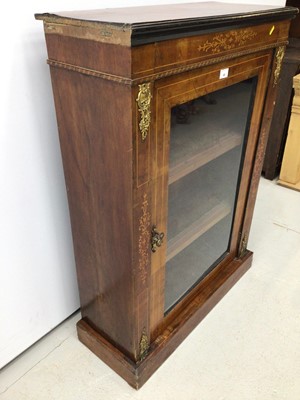 Lot 46 - Victorian walnut and inlaid pier cabinet
