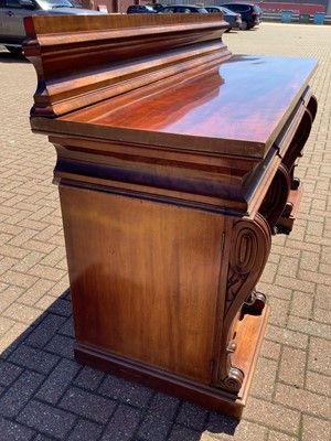Lot 134 - Early Victorian mahogany pedestal sideboard