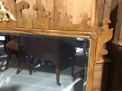 Lot 8 - George I style walnut carved feet wall mirror