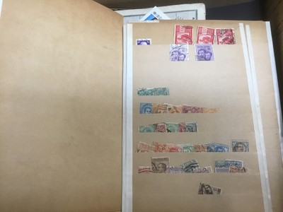 Lot 248 - Seven stamp albums, world stamps, and a collection of stamps on pages and booklets