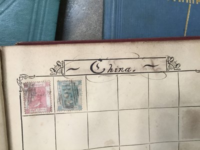 Lot 216 - Seven stamp albums containing world stamps