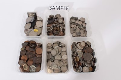 Lot 373 - World - Mixed coinage to include a quantity of Silver, Roman Lucius Verus Sestertius, GB Cupro-nickel, Bronze and other issues (qty)