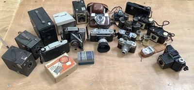 Lot 2163 - Early Zeiss Ikon, together with other cameras and binoculars