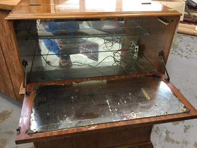 Lot 907 - Georgian style walnut veneered drinks cabinet