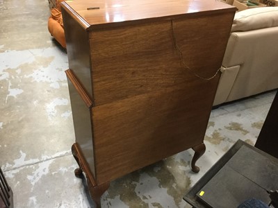 Lot 907 - Georgian style walnut veneered drinks cabinet