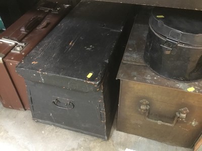 Lot 249 - Group of various cases to include brass coal box, trunks and others