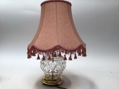 Lot 62 - Waterford lamp