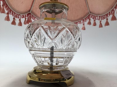 Lot 62 - Waterford lamp
