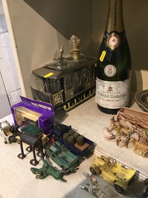 Lot 232 - Champagne, Wade ceramics, model cars and sundries