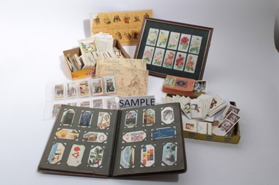 Lot 1271 - One box of cigarette cards including Players Derby and Grand National Winners, Churchmans East Suffolk Churches, Odd trade cards etc.