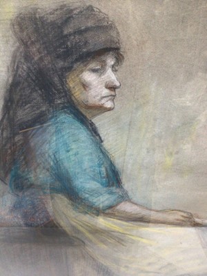 Lot 139 - Ernest Morris Jessop (19th / 20th century)  pastel, seated woman