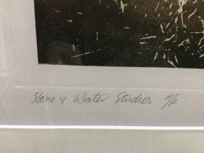 Lot 144 - John Horley - artists proof titled 'Stone and water studies' signed in pencil lower right, dated 1977