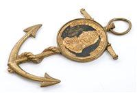 Lot 7 - 19th century gilt brass Lord Nelson anchor...